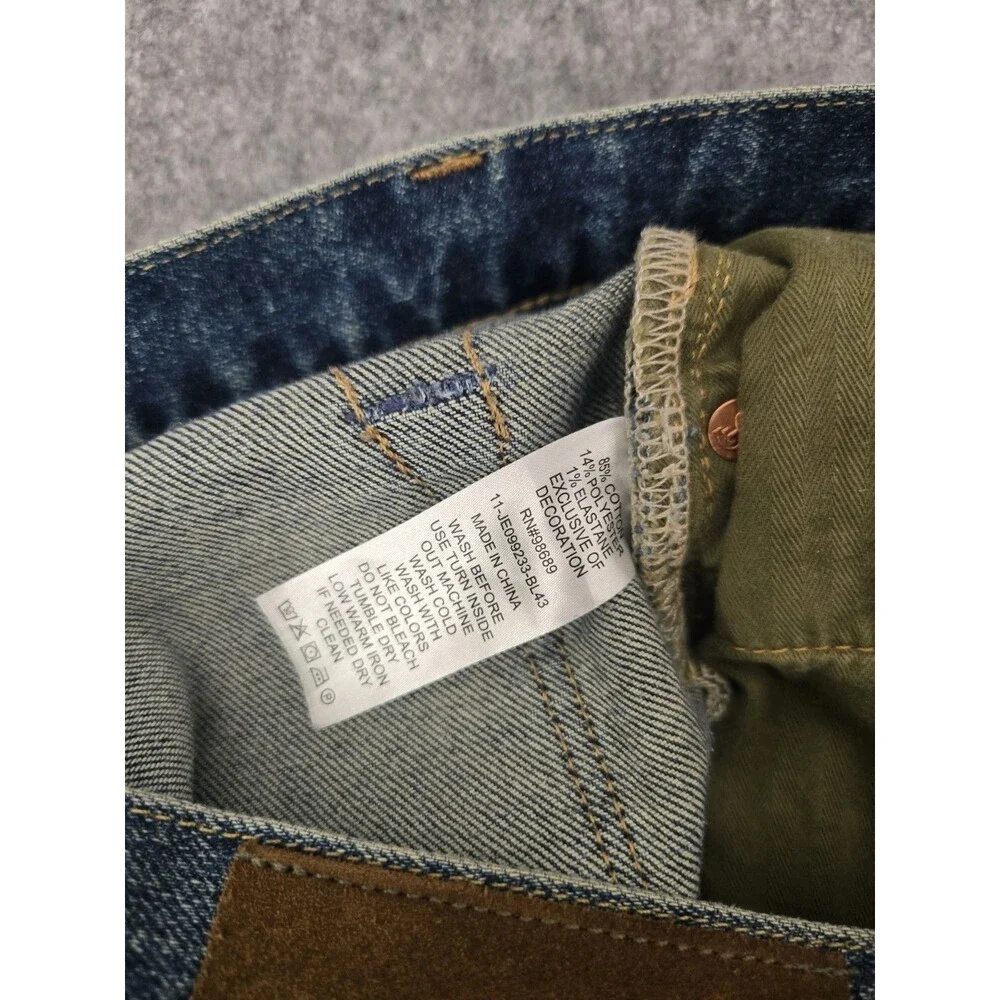 Todd Snyder Jeans 34x31 Slim Blue Medium Wash Denim Stretch 5 Pocket Whiskering